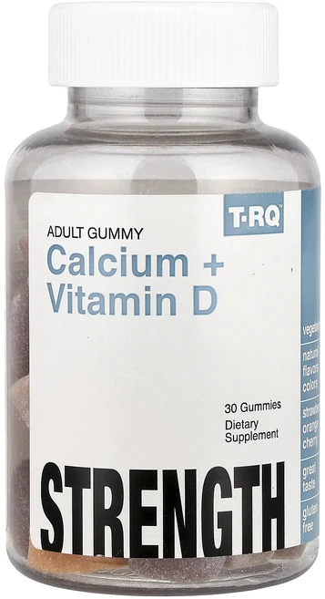 T-RQ 성인용 구미젤리 칼슘 + 비타민D 딸기 오렌지 체리 구미젤리 30개, TRQ성인용구미젤리칼슘비타민D딸기오렌지체리구미젤리30개 - 쿠팡