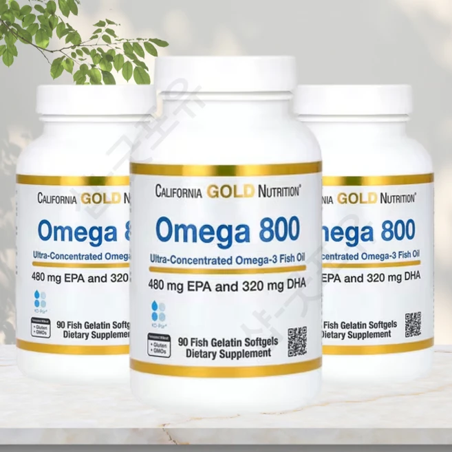 캘리포니아 골드 뉴트리션 오메가800 30정x4병 (총120정), 90정, 3개 - 쿠팡