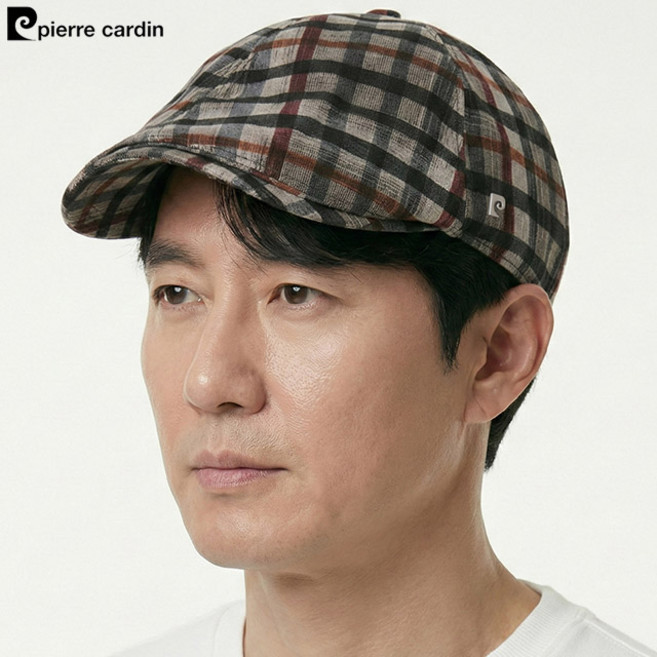 [국산] 여름 남성 피에르가르뎅 헌팅캡 마드라스 체크