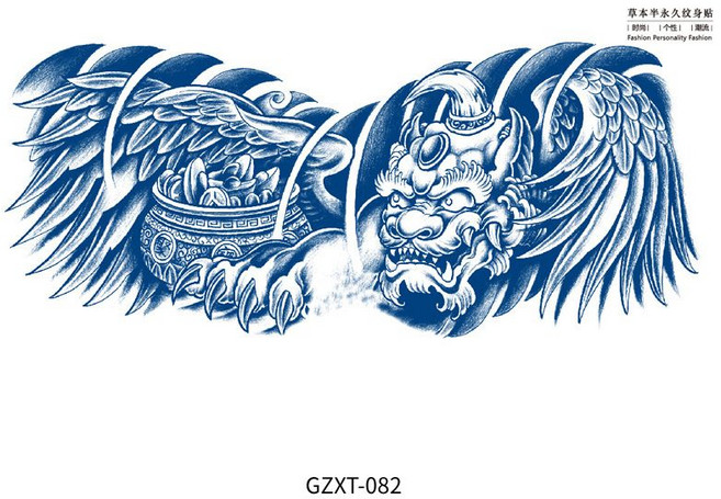 草本半永久紋身貼 GZXT90 時尚個性潮流, 1個, GZXT-082