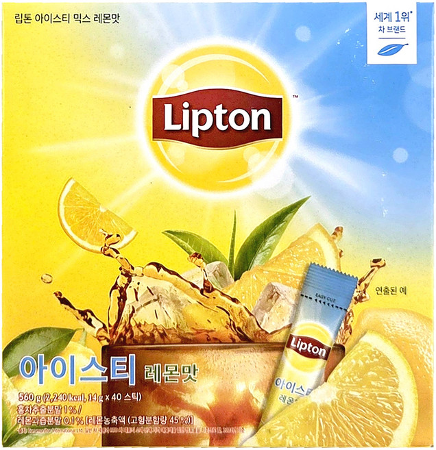 립톤 아이스티 레몬 스틱 에이드 분말, 14g, 40개입, 1박스
