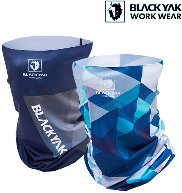 블랙야크 아이스 멀티넥 스카프 남녀공용 멀티 두건 냉감 아이스필 가공 (블루/네이비), 블루, 1개