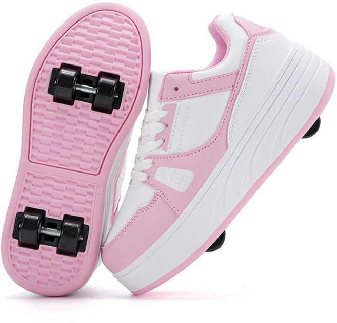 학생용 롤러스케이트 초경량 남녀공용 탈부착 바퀴신발 스피드 인라인 슈즈롤러, 1개, 2309형 화이트과 블랙