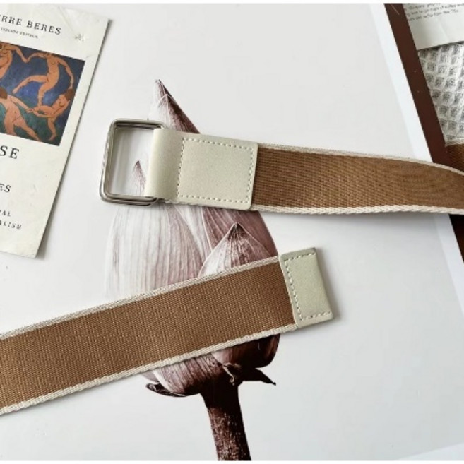 豹開之家 無孔帆布編織腰帶 韓版百搭 學生休閒 男女通用 束腰 顯瘦 Y34