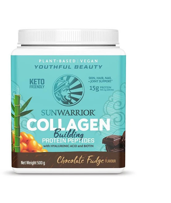 SunWarrior 선워리어 콜라겐 빌딩 프로틴 펩타이드 초콜릿 퍼지, 2개, 500g - 쿠팡