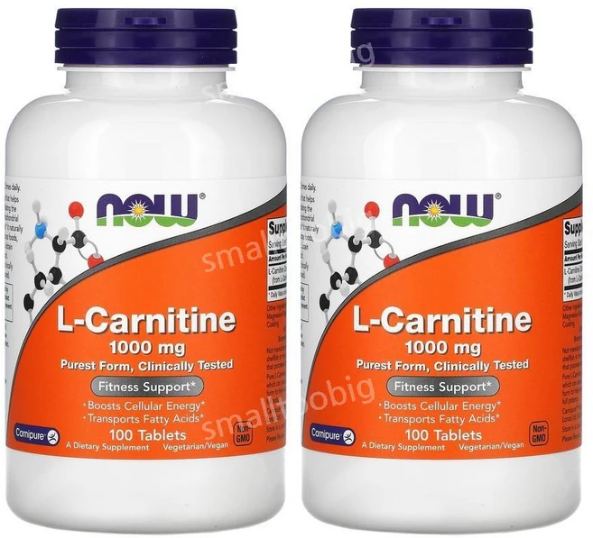 나우푸드 엘카르니틴 L카르니틴 1000mg 100정 x 2통, 2개 - 쿠팡