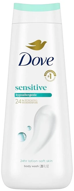 Dove 민감성 피부 보습 바디 클렌저 저자극성 포뮬러 591ml, 5개 - 쿠팡
