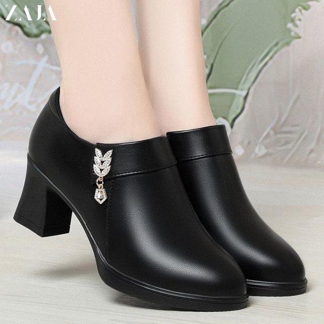 ZAJA 여성 봄 키 높이 중년 구두 엄마 사무실 직장인