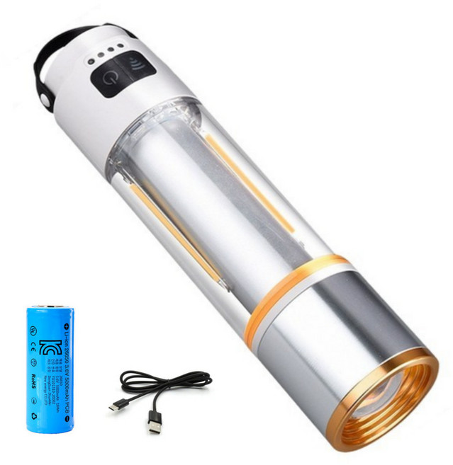 초강력 랩스 후레쉬 LED 손전등, 1개, 화이트