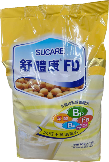 SUCARE 舒體康 FD 大豆+乳清蛋白 營養配方奶粉, 3.024kg, 1個