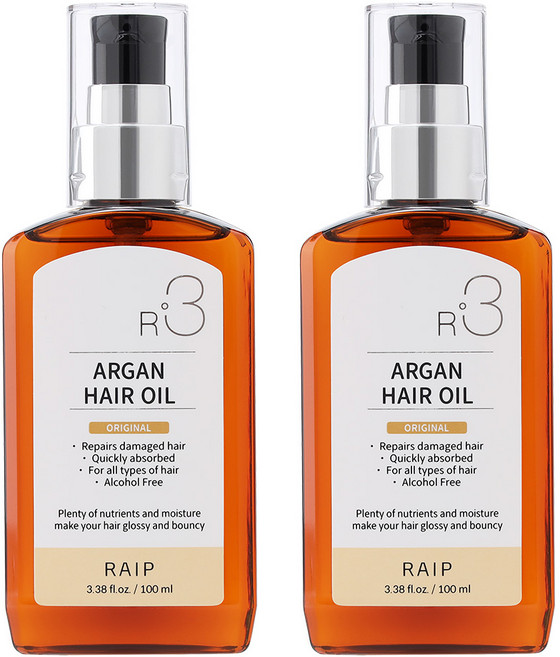라입 R3 아르간 헤어 오일 오리지널, 100ml, 2개