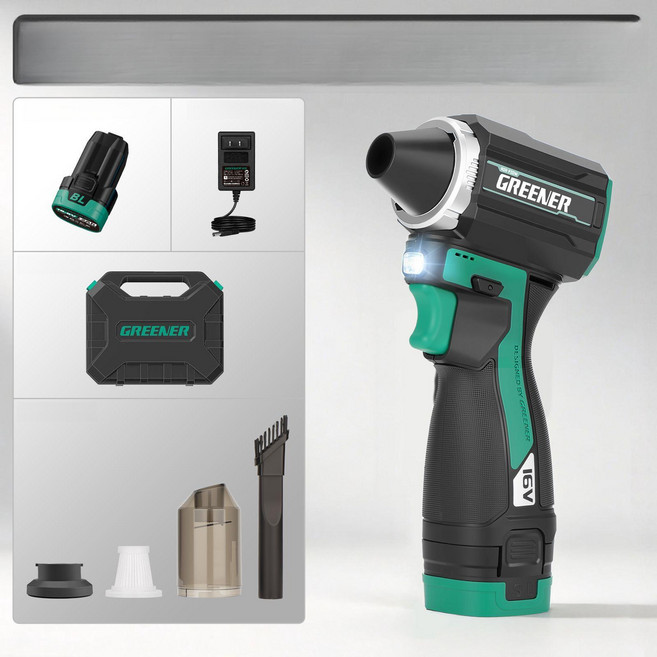 픽토리 하이퍼건에어건 노즐 무선 미니 제트건 저소음, 기본 모델명/품번, 16.8v 1배터리 1충전기 4흡입노즐