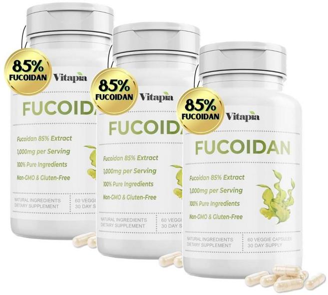 비타피아 후코이단 1000mg 캡슐 Vitapia Fucoidan, 3개, 60정