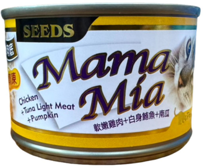 Mama Mia 貓咪罐頭 雞肉+鮪魚+南瓜, 170g, 24個