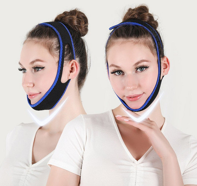 다올앤 브이라인 턱 리프팅밴드 얼굴땡기미, 블루, 1개