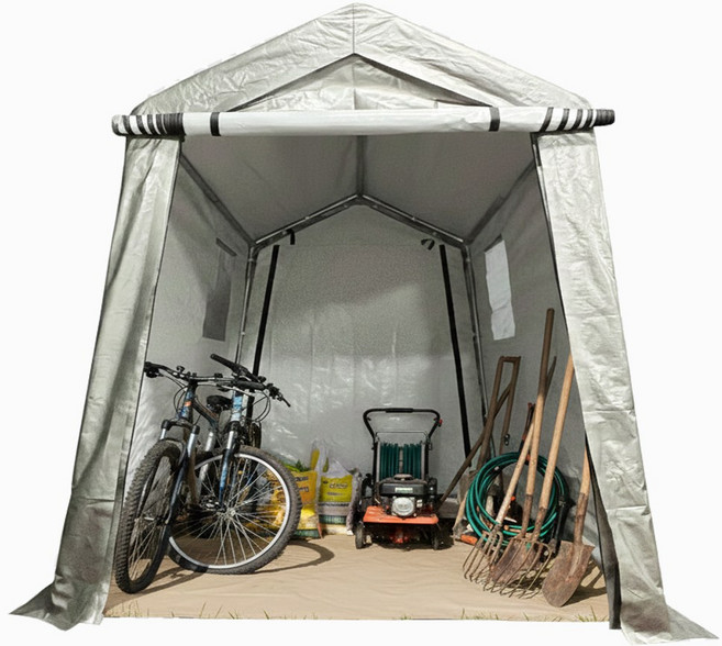 레드와이 조립식천막창고 6x8FT 캐노피 보관함 방수 야외 이동식 자전거 오토바이 창고, 조립식천막창고6x8FT