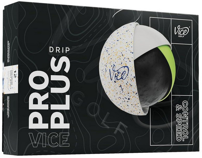 바이스골프 Vice Pro Plus 골프공 화이트, 네이비/오렌지 드립