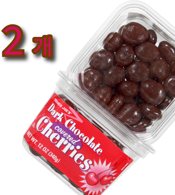 Trader Joe's 트레이더조 체리 다크 초콜릿 12oz(340g) 2팩, 2개, 340g