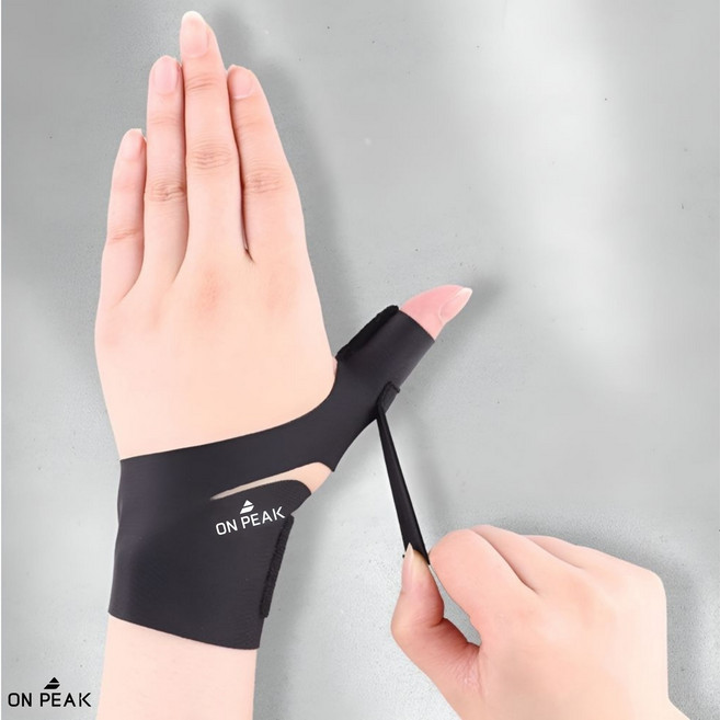 온피크 엄지손가락 손목보호대 터널증후군 OP-710, 블랙(왼손), 1개