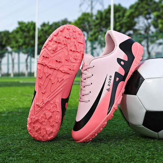 KAGO 초경량 논슬립 축구화 아동 성인 공용사이즈 핑크 월광