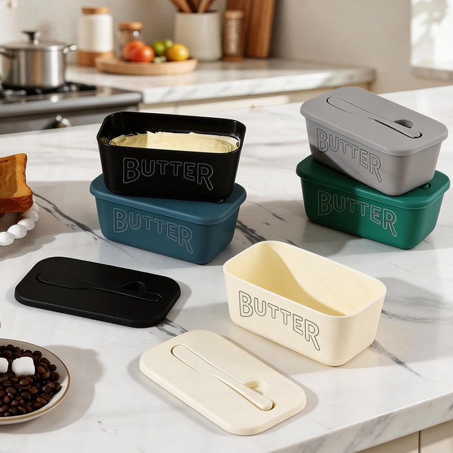 버터 수납함 버터보관절단통 버터절단 냉장냉동보관함 다용도 주방용기, 1개
