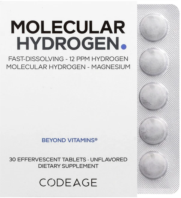 Codeage Molecular Hydrogen Unflavored 30 Effervescent Tablets, Codeage, Molecular Hydrogen, U, 1개 - 쿠팡