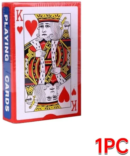 1 100pcs 표준 포커 카드 세트 게임용 54 성인 파티 소하 브리지 엔터테인먼트, 04 Red 1PC