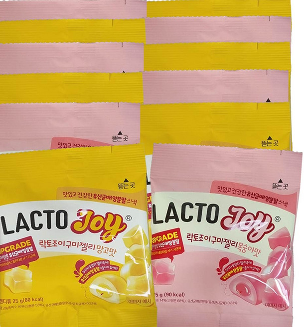 락토조이 유산균 구미젤리 25 g X 12개 복숭아맛 망고맛 락토핏 어린이 건강 간식, 25g