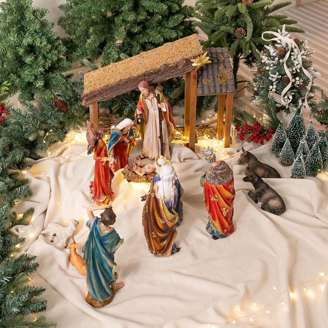 스페셜성탄절 예수교회장식, 2개, A10.아기예수께 경배 피규어세트