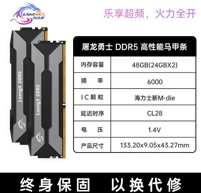SAMNIX 屠龍勇士 DDR5 高性能記憶體, 通用