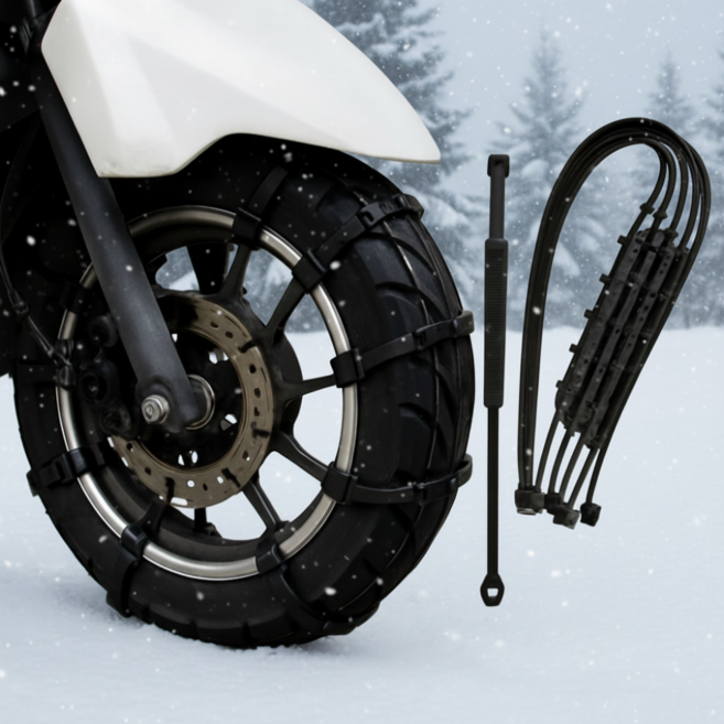 크리메 이륜차 오토바이 자전거 스노우체인 케이블타이 10개, 1세트