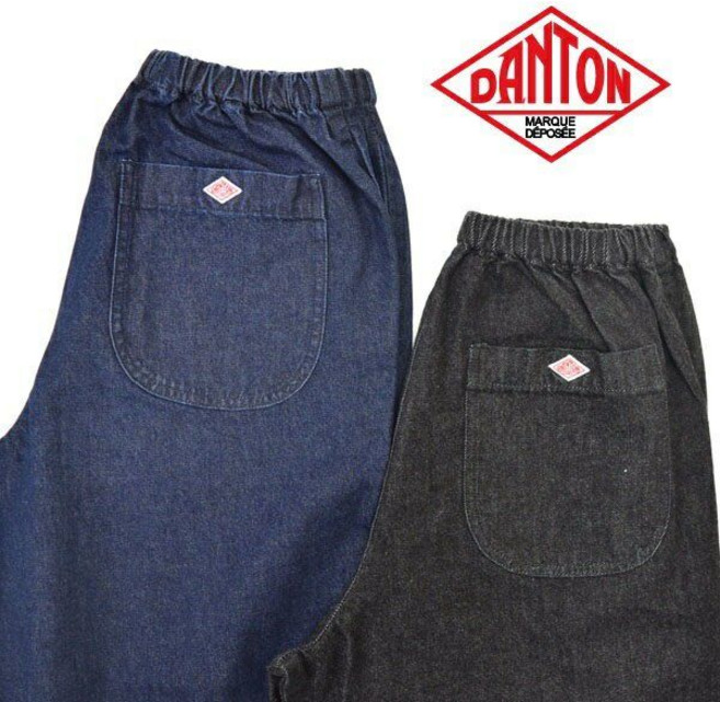 DANTON 단톤 여성 데님 이지 팬츠 블랙 인디고