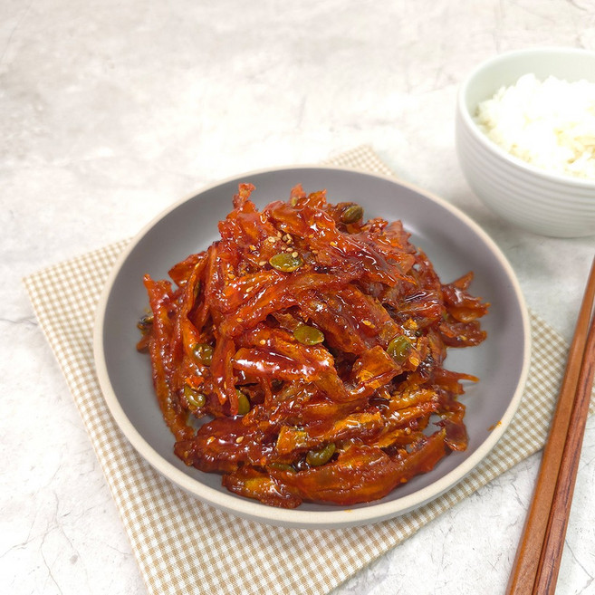 [수미푸드몰] 매콤달콤 쫄깃한 구운쥐포무침 500g, 1개