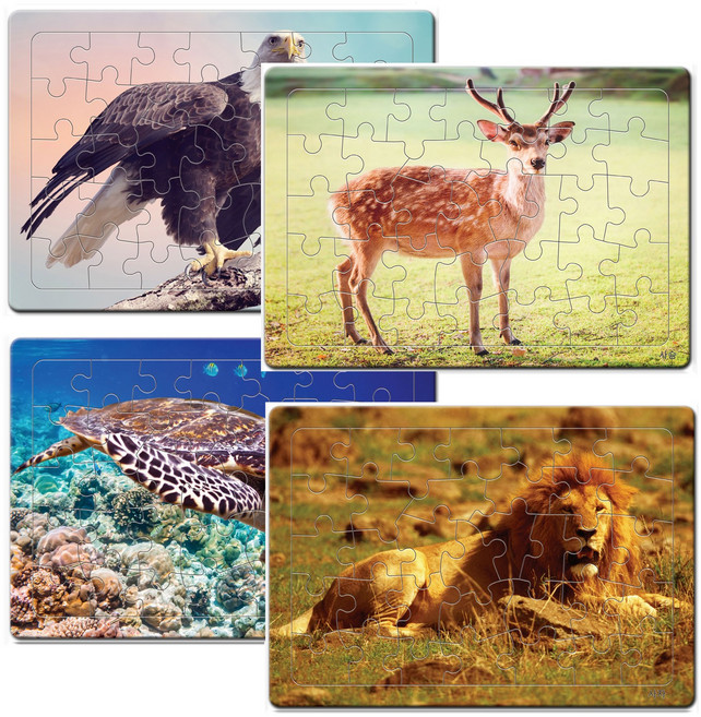 사자 사슴 독수리 바다거북 퍼즐 35조각 4종세트, 35피스, 4개