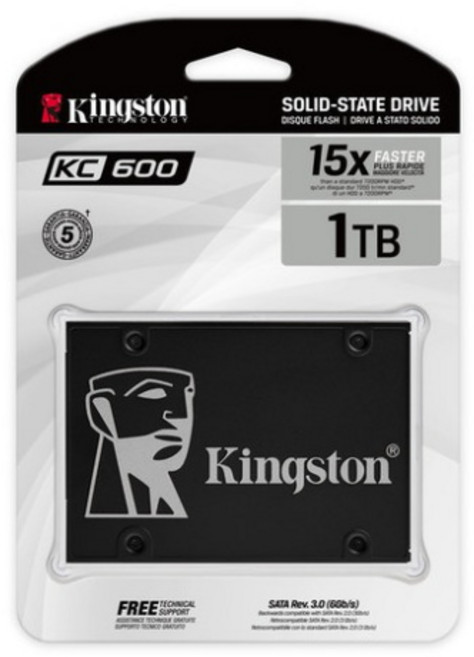 Kingston KC600 2.5吋 SATA3 固態硬碟, SKC600, 1TB