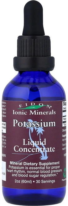 Eidon Ionic Minerals 칼륨 액상 농축물 60ml(2oz) Minerals (에이든 아이오닉 미네랄), Eidon Ionic Minerals, 칼륨, 액상 농, 1개 - 쿠팡