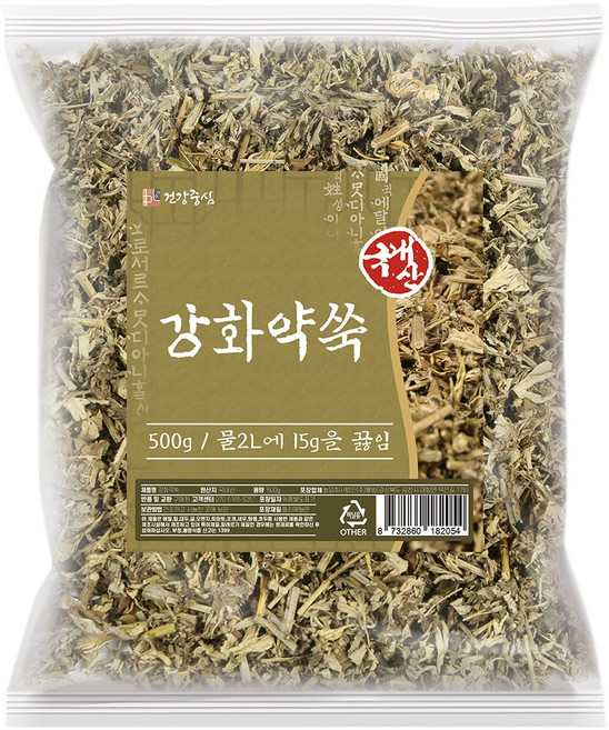 건강중심 국산 강화군 강화약쑥 말린 사자발쑥 약쑥, 1개, 500g