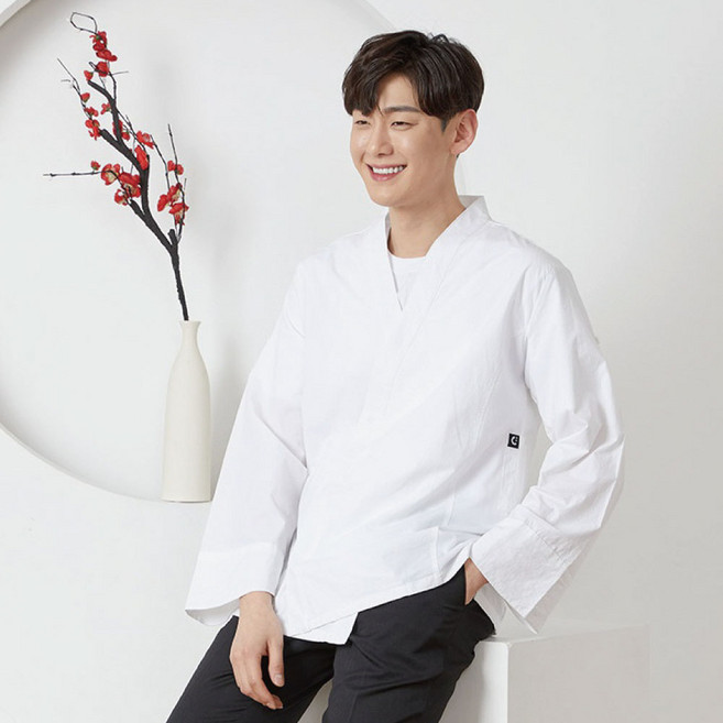 히든스냅 쿨 일식복 / 코지화이트 (JA-201-1) 일식복 일식가운 조리복 일식조리복 일식유니폼 일식조리복