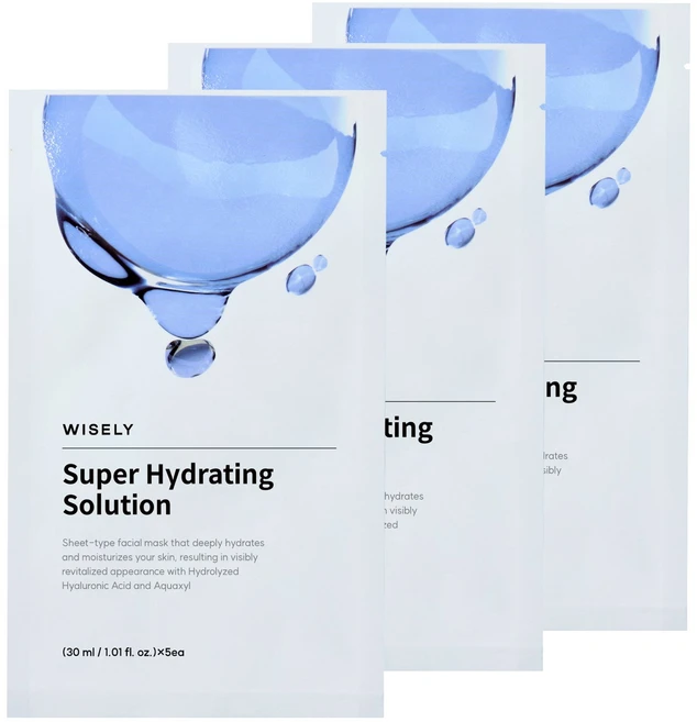 와이즐리 히알루론산 수분 마스크 30ml, 3개, 10개입 - 쿠팡