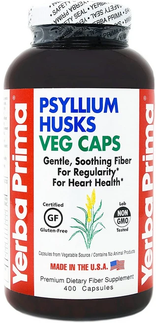 예르바프리마 차전자피 차전차피 식이섬유 625mg 400캡슐 1통, 1개, 400정 - 쿠팡