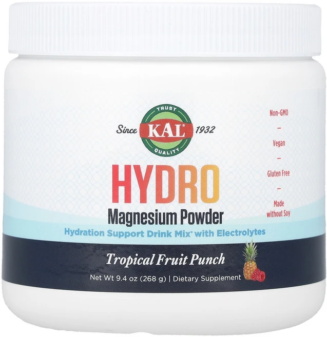 KAL Hydro Magnesium Powder Tropical Fruit Punch 9.4 oz 268 g, KAL, Hydro Magnesium Powder, T, 268g, 1개 - 쿠팡