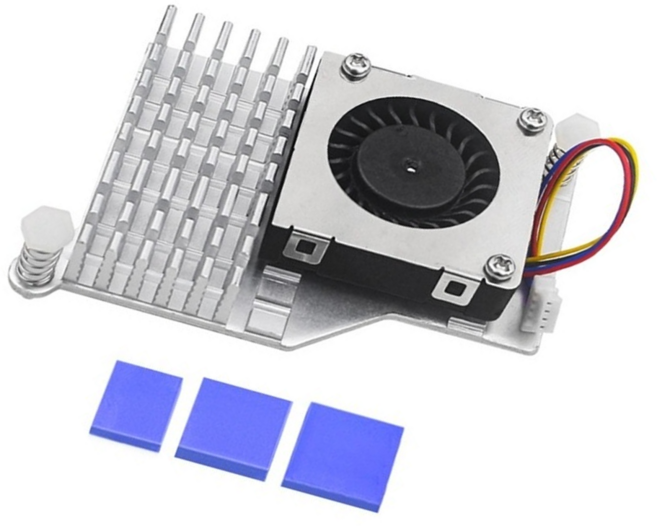 라즈베리파이5 액티브 쿨러 알루미늄 방열판 고속팬 PWM 4핀 냉각팬 Pi5 Active Cooler DM4671