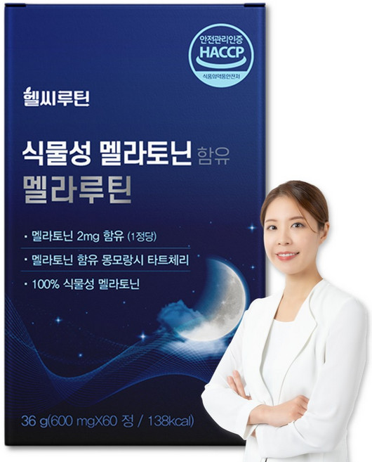 헬씨루틴 식물성 멜라토닌 함유 멜라루틴 두달분, 1개, 60정