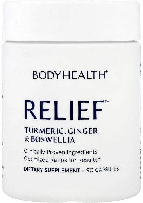 바디헬스 BodyHealth Relief™ 강황 생강 & 보스웰리아 캡슐 90정125478원산지:기타, BodyHealth, Relief™, 강황, 생강 &, 1개, 90정 - 쿠팡