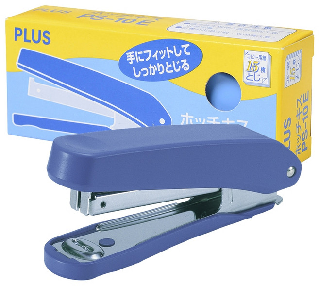 PLUS 普樂士 PS-10E 10號針用 吊掛式訂書機, 粉藍色 30-474(盒裝不附針),一台入, 粉藍, 1個