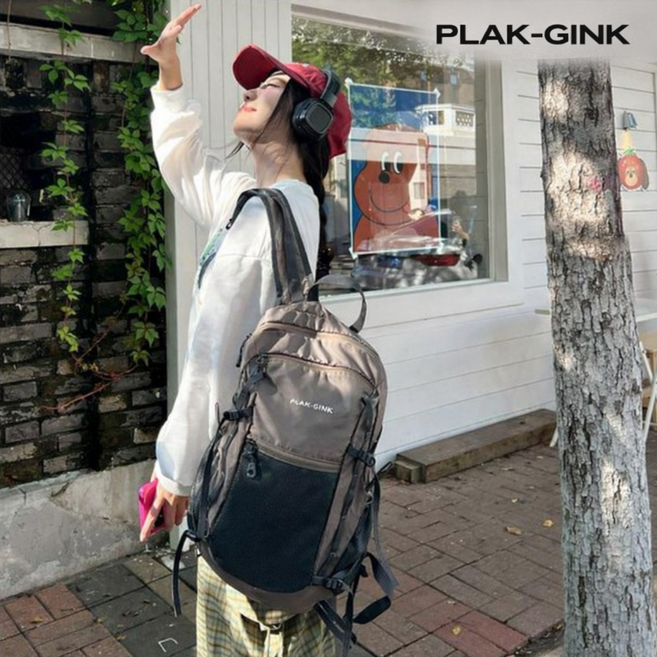 이지몰 초경량 접이식 백팩 여행 등산 스포츠 하이킹 가방, 카키