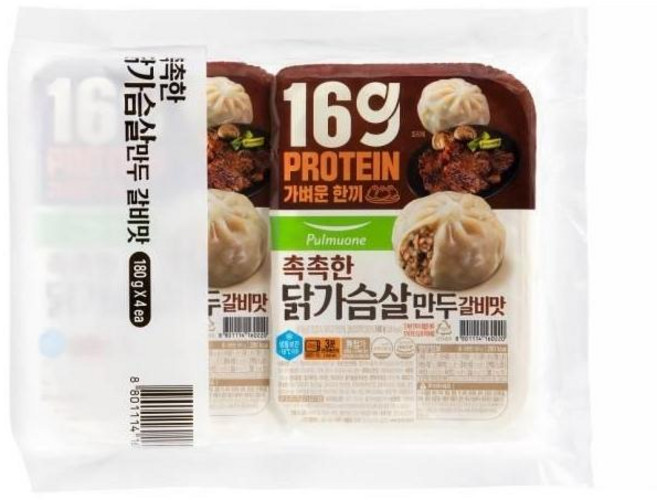풀무원 촉촉한 닭가슴살만두 갈비맛, 1개, 180g