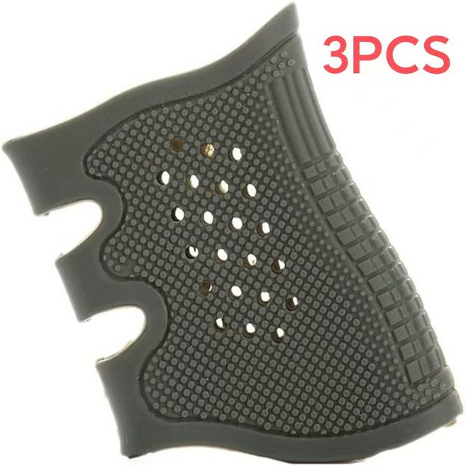 호환 전술 고무 그립 안티 슬립 장갑 홀스터 AR15 Glock Glock17 19 20 21 22 23 34 43 1911 총 케이스에 적합, Green-3, 1개