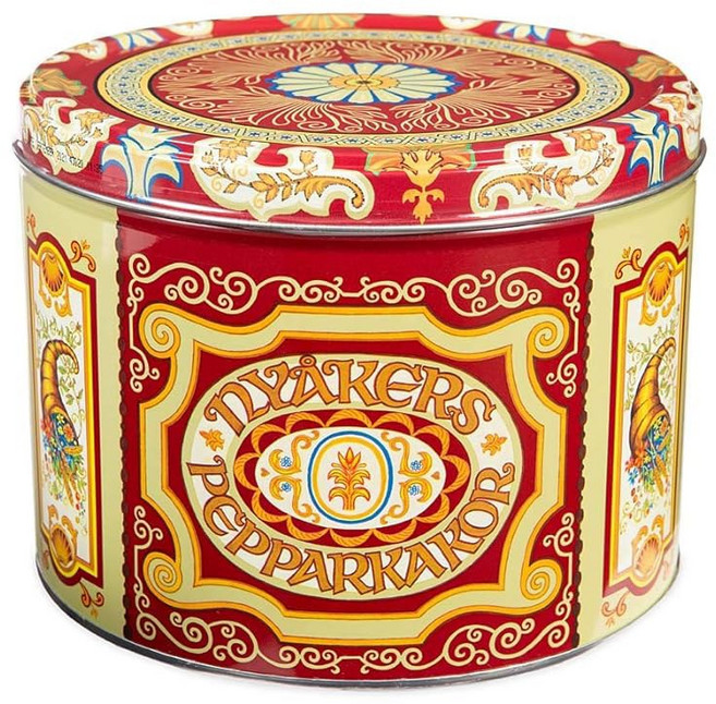 플로우 앤 하스 나이커스 매콤한 진저스냅 쿠키 맛 최 진저 스냅 스웨덴 이동 중 완벽한 레드 기프트 틴 26.45, 플로우 앤 하트 Nyakers 달콤하고 매콤한 진저스냅, 1개