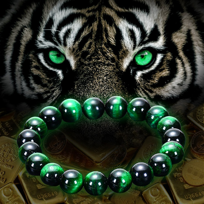 베리엣지 특AA급 행운담은 호안석 팔찌 천연원석 블루 그린 레드 패션 액막이 재물운 염주